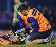 15 April 2017; Dave Kearney of Leinster receives treatment on the pitch following an injury during the Guinness PRO12 Round 20 match between Connacht and Leinster at the Sportsground in Galway. Photo by Seb Daly/Sportsfile