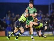 15 April 2017; Tiernan O’Halloran of Connacht is tackled by Barry Daly, left, and James Tracy of Leinster during the Guinness PRO12 Round 20 match between Connacht and Leinster at the Sportsground in Galway. Photo by Seb Daly/Sportsfile