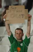 7 October 2006; A Republic of Ireland supporter shows his feeling at the end of the game. Euro 2008 Championship Qualifier, Cyprus v Republic of Ireland, GSP Stadium, Nicosia, Cyprus. Picture credit: David Maher / SPORTSFILE