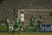7 October 2006; Alexandra Garpsosis, Cyprus, scores his side's second goal. Euro 2008 Championship Qualifier, Cyprus v Republic of Ireland, GSP Stadium, Nicosia, Cyprus. Picture credit: Brian Lawless / SPORTSFILE