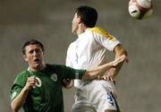 7 October 2006; Robbie Keane, Republic of Ireland, in action against Lambros Lambrou, Cyprus. Euro 2008 Championship Qualifier, Cyprus v Republic of Ireland, GSP Stadium, Nicosia, Cyprus. Picture credit: Brian Lawless / SPORTSFILE