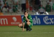7 October 2006; A dejected Kevin Kilbane, Republic of Ireland, at the end of the of the game. Euro 2008 Championship Qualifier, Cyprus v Republic of Ireland, GSP Stadium, Nicosia, Cyprus. Picture credit: David Maher / SPORTSFILE