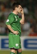 7 October 2006; A dejected Steve Finnan, Republic of Ireland, after the match. Euro 2008 Championship Qualifier, Cyprus v Republic of Ireland, GSP Stadium, Nicosia, Cyprus. Picture credit: Brian Lawless / SPORTSFILE