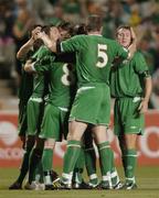 7 October 2006; Stephen Ireland, 8, Republic of Ireland, celebrates with team-mates including Robbie Keane, Richard Dunne, 5, and Aiden McGeady, right, after scoring his side's first goal. Euro 2008 Championship Qualifier, Cyprus v Republic of Ireland, GSP Stadium, Nicosia, Cyprus. Picture credit: Brian Lawless / SPORTSFILE