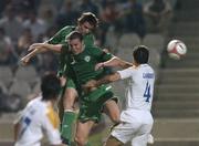 7 October 2006; Kevin Kilbane and John O'Shea, Republic of Ireland, in action against Lambros Lambrou, Cyprus. Euro 2008 Championship Qualifier, Cyprus v Republic of Ireland, GSP Stadium, Nicosia, Cyprus. Picture credit: David Maher / SPORTSFILE