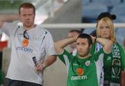 7 October 2006; Dejected Republic of Ireland supporters after the game. Euro 2008 Championship Qualifier, Cyprus v Republic of Ireland, GSP Stadium, Nicosia, Cyprus. Picture credit: David Maher / SPORTSFILE