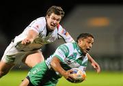 7 October 2011; Brendan Williams, Treviso, is tackled by Ian Whitten, Ulster. Celtic League, Ulster v Treviso, Ravenhill Park, Belfast, Co. Antrim. Picture credit: Pat Murphy / SPORTSFILE