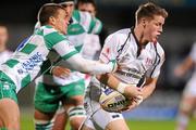 7 October 2011; Craig Gilroy, Ulster, is tackled by Tomasso Iannone, Treviso. Celtic League, Ulster v Treviso, Ravenhill Park, Belfast, Co. Antrim. Picture credit: Pat Murphy / SPORTSFILE