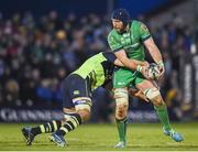 15 April 2017; John Muldoon of Connacht is tackled by Dominic Ryan of Leinster during the Guinness PRO12 Round 20 match between Connacht and Leinster at the Sportsground in Galway. Photo by Seb Daly/Sportsfile