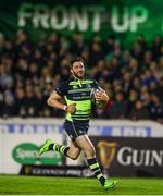 15 April 2017; Barry Daly of Leinster on his way to scoring his side's fifth try during the Guinness PRO12 Round 20 match between Connacht and Leinster at the Sportsground in Galway. Photo by Stephen McCarthy/Sportsfile