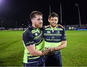 15 April 2017; Dominic Ryan, left, and Ross Byrne of Leinster following the Guinness PRO12 Round 20 match between Connacht and Leinster at the Sportsground in Galway. Photo by Stephen McCarthy/Sportsfile