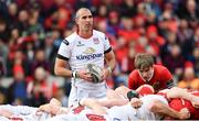 15 April 2017; Ruan Pienaar of Ulster during the Guinness PRO12 match between Munster and Ulster at Thomond Park in Limerick. Photo by Ramsey Cardy/Sportsfile