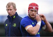 15 April 2017; Leinster head coach Leo Cullen and Josh van der Flier of Leinster during the Guinness PRO12 Round 20 match between Connacht and Leinster at the Sportsground in Galway. Photo by Stephen McCarthy/Sportsfile