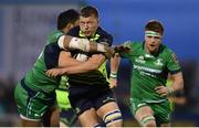 15 April 2017; Ross Molony of Leinster is tackled by Bundee Aki of Connacht during the Guinness PRO12 Round 20 match between Connacht and Leinster at the Sportsground in Galway. Photo by Stephen McCarthy/Sportsfile
