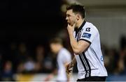 14 April 2017; Brian Gartland of Dundalk after picking up an injury during the SSE Airtricity League Premier Division match between Dundalk and Bray Wanderers at Oriel Park in Dundalk, Co Louth. Photo by Piaras Ó Mídheach/Sportsfile