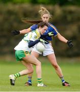 16 April 2017; Amy Gavin Mangan of Offaly in action against Samantha Lambert of Tipperary during the Lidl Ladies Football National League Division 3 Semi-Final match between Tipperary and Offaly at Clane GAA Club in Clane, Co Kildare. Photo by Piaras Ó Mídheach/Sportsfile