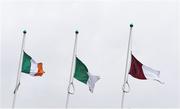 16 April 2017; Ireland, Limerick, and Galway flags fly at half mast ahead of the Allianz Hurling League Division 1 Semi-Final match between Limerick and Galway at the Gaelic Grounds in Limerick. Photo by Diarmuid Greene/Sportsfile