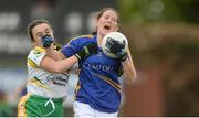 16 April 2017; Mairéad Morrissey of Tipperary in action against Sorcha Coleman of Offaly during the Lidl Ladies Football National League Division 3 Semi-Final match between Tipperary and Offaly at Clane GAA Club in Clane, Co Kildare. Photo by Piaras Ó Mídheach/Sportsfile