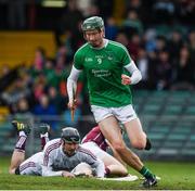 16 April 2017; William O’Donoghue of Limerick celebrates scoring a goal in the 20th minute during the Allianz Hurling League Division 1 Semi-Final match between Limerick and Galway at the Gaelic Grounds in Limerick. Photo by Ray McManus/Sportsfile