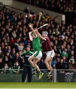 16 April 2017; Alan Dempsey of Limerick in action against Johnny Coen of Galway during the Allianz Hurling League Division 1 Semi-Final match between Limerick and Galway at the Gaelic Grounds in Limerick. Photo by Diarmuid Greene/Sportsfile