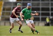 16 April 2017; Richie McCarthy of Limerick in action against Cathal Mannion of Galway during the Allianz Hurling League Division 1 Semi-Final match between Limerick and Galway at the Gaelic Grounds in Limerick. Photo by Diarmuid Greene/Sportsfile