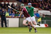 16 April 2017; Cathal Mannion of Galway in action against Richie McCarthy of Limerick during the Allianz Hurling League Division 1 Semi-Final match between Limerick and Galway at the Gaelic Grounds in Limerick. Photo by Diarmuid Greene/Sportsfile