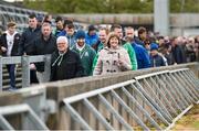 16 April 2017; Spectators make their way from the main stand across to the open stand ahead of the Allianz Hurling League Division 1 Semi-Final match between Limerick and Galway at the Gaelic Grounds in Limerick. Photo by Diarmuid Greene/Sportsfile