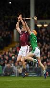 16 April 2017; Joseph Cooney of Galway in action against Richie English of Limerick during the Allianz Hurling League Division 1 Semi-Final match between Limerick and Galway at the Gaelic Grounds in Limerick. Photo by Ray McManus/Sportsfile