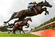 16 April 2017; Hurricane Ben, with Davy Russell up, jump the first on their first time round on their way to winning the BoyleSports Novice Handicap Steeplechase during the Fairyhouse Easter Festival at Fairyhouse Racecourse in Ratoath, Co Meath. Photo by Cody Glenn/Sportsfile