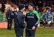 16 April 2017; Galway manager Michéal Donoghue and Limerick manager John Kiely exchange a handshake after the Allianz Hurling League Division 1 Semi-Final match between Limerick and Galway at the Gaelic Grounds in Limerick. Photo by Diarmuid Greene/Sportsfile