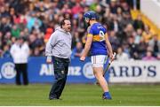 16 April 2017; Wexford manager Davy Fitzgerald and Jason Forde of Tipperary during the Allianz Hurling League Division 1 Semi-Final match between Wexford and Tipperary at Nowlan Park in Kilkenny. Photo by Stephen McCarthy/Sportsfile