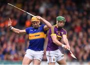 16 April 2017; Aidan Nolan of Wexford in action against Padraic Maher of Tipperary during the Allianz Hurling League Division 1 Semi-Final match between Wexford and Tipperary at Nowlan Park in Kilkenny. Photo by Stephen McCarthy/Sportsfile