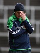 16 April 2017; Limerick manager John Kiely reacts during the Allianz Hurling League Division 1 Semi-Final match between Limerick and Galway at the Gaelic Grounds in Limerick. Photo by Diarmuid Greene/Sportsfile