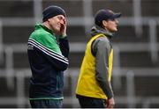 16 April 2017; Limerick manager John Kiely reacts during the Allianz Hurling League Division 1 Semi-Final match between Limerick and Galway at the Gaelic Grounds in Limerick. Photo by Diarmuid Greene/Sportsfile