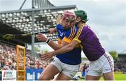 16 April 2017; Steven O’Brien of Tipperary is tackled by Shaun Murphy of Wexford during the Allianz Hurling League Division 1 Semi-Final match between Wexford and Tipperary at Nowlan Park in Kilkenny. Photo by Ramsey Cardy/Sportsfile
