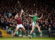 16 April 2017; Daithi Burke of Galway in action against Gearoid Hegarty of Limerick during the Allianz Hurling League Division 1 Semi-Final match between Limerick and Galway at the Gaelic Grounds in Limerick. Photo by Diarmuid Greene/Sportsfile