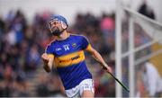 16 April 2017; John McGrath of Tipperary celebrates after scoring his side's third goal during the Allianz Hurling League Division 1 Semi-Final match between Wexford and Tipperary at Nowlan Park in Kilkenny. Photo by Stephen McCarthy/Sportsfile