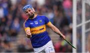 16 April 2017; John McGrath of Tipperary celebrates after scoring his side's third goal during the Allianz Hurling League Division 1 Semi-Final match between Wexford and Tipperary at Nowlan Park in Kilkenny. Photo by Stephen McCarthy/Sportsfile