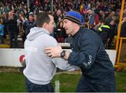 16 April 2017; Wexford manager Davy Fitzgerald and Tipperary manager Michael Ryan following the Allianz Hurling League Division 1 Semi-Final match between Wexford and Tipperary at Nowlan Park in Kilkenny. Photo by Stephen McCarthy/Sportsfile