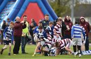 16 April 2017; Action between Athy RFC and Tullow RFC during the Bank of Ireland Minis at half time at the the Bank of Ireland Leinster Provincial Towns Cup Final match between Skerries RFC 2nd XV and Tullow RFC at the Showgrounds in Athy, Co Kildare. Photo by Matt Browne/Sportsfile