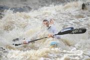 8 October 2011; Peter Egan and Neil Flenming, Salmon Leap Canoe Club, Co. Dublin, in action on the Straffan weir, in their Senior Racing Kayak Doubles K2, during the 2011 Liffey Descent, Kildare - Dublin. Picture credit: Barry Cregg / SPORTSFILE