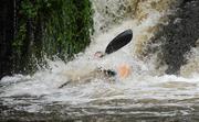8 October 2011; Conor Young, Salmon Leap Canoe Club, Co. Dublin, in action on the Straffan weir, Co. Kildare, in the Senior Racing Kayak Singles K1, during the 2011 Liffey Descent, Kildare - Dublin. Picture credit: Barry Cregg / SPORTSFILE