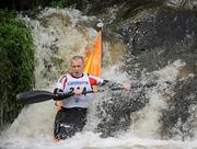 8 October 2011; Conor Young, Salmon Leap Canoe Club, Co. Dublin, in action on the Straffan weir, Co. Kildare, in the Senior Racing Kayak Singles K1, during the 2011 Liffey Descent, Kildare - Dublin. Picture credit: Barry Cregg / SPORTSFILE