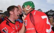 9 October 2011; Oulart-the Ballagh captain Keith Rossiter, 3, and Stephen Doyle celebrate after the final whistle. Pettitts Wexford Senior Hurling Championship Final 2011, Oulart-the Ballagh v Rathnure, Wexford Park, Wexford. Picture credit: Matt Browne / SPORTSFILE