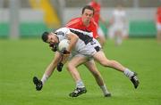 9 October 2011; Darren Kelly, Clara, in action against Diarmuid Meleady, Edenderry. Tullamore Court Hotel Senior Football Final, Clara v Edenderry, O'Connor Park, Tullamore, Co. Offaly. Picture credit: Diarmuid Greene / SPORTSFILE