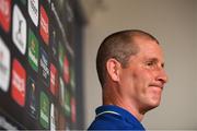17 April 2017; Leinster senior coach Stuart Lancaster during a press conference at Leinster Rugby Headquarters in UCD, Dublin. Photo by Stephen McCarthy/Sportsfile