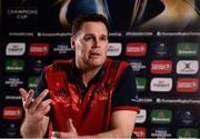 17 April 2017; Munster director of rugby Rassie Erasmus during a press conference at the University of Limerick in Limerick. Photo by Diarmuid Greene/Sportsfile