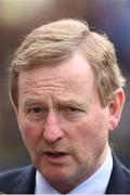 17 April 2017; An Taoiseach Enda Kenny T.D in attendance prior to the Avoca Dunboyne Juvenile Hurdle during the Fairyhouse Easter Festival at Fairyhouse Racecourse in Ratoath, Co Meath. Photo by Seb Daly/Sportsfile