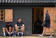 17 April 2017; Leinster senior coach Stuart Lancaster with Mick Kearney, left, and Jack Conan during squad training at UCD, Dublin. Photo by Stephen McCarthy/Sportsfile