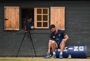 17 April 2017; Mick Kearney of Leinster and Leinster sports scientist Peter Tierney during squad training at UCD, Dublin. Photo by Stephen McCarthy/Sportsfile